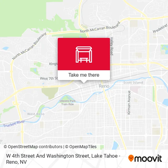 Mapa de W 4th Street And Washington Street