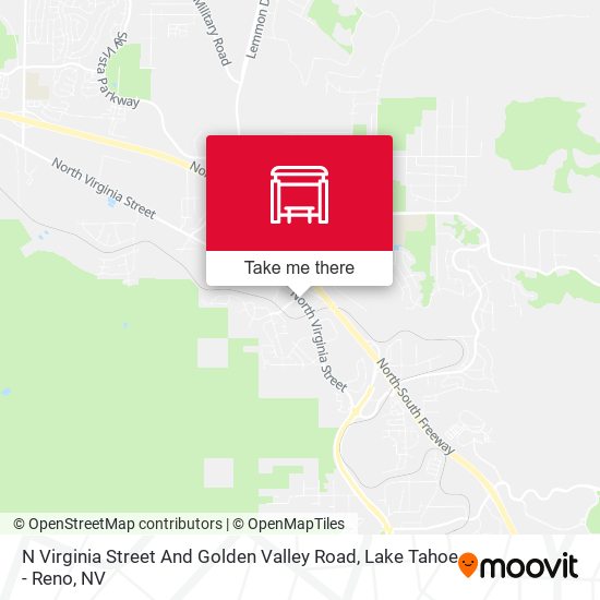 N Virginia Street And Golden Valley Road map