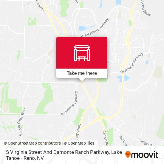 S Virginia Street And Damonte Ranch Parkway map