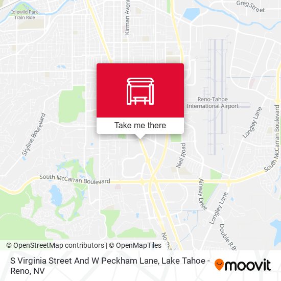 S Virginia Street And W Peckham Lane map