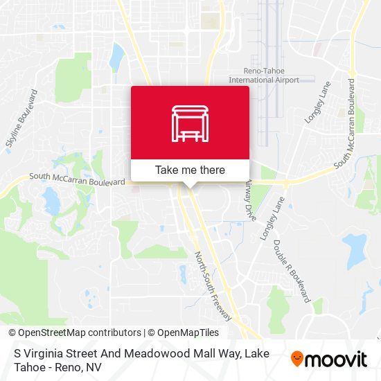 S Virginia Street And Meadowood Mall Way map