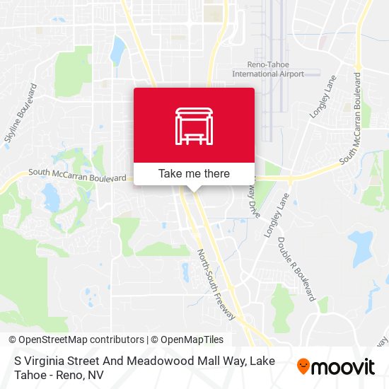 S Virginia Street And Meadowood Mall Way map