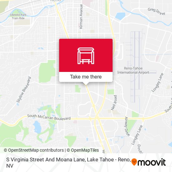 S Virginia Street And Moana Lane map