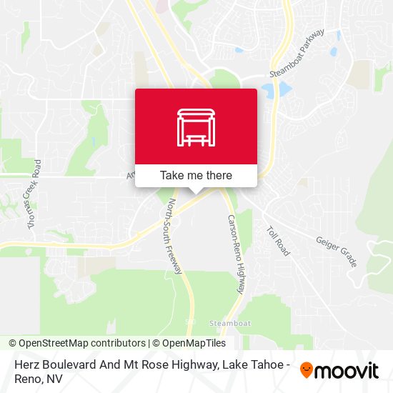 Herz Boulevard And Mt Rose Highway map