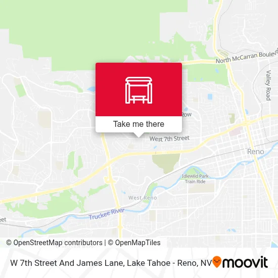 W 7th Street And James Lane map