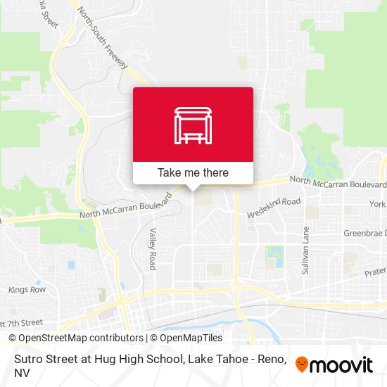 Sutro Street at Hug High School map