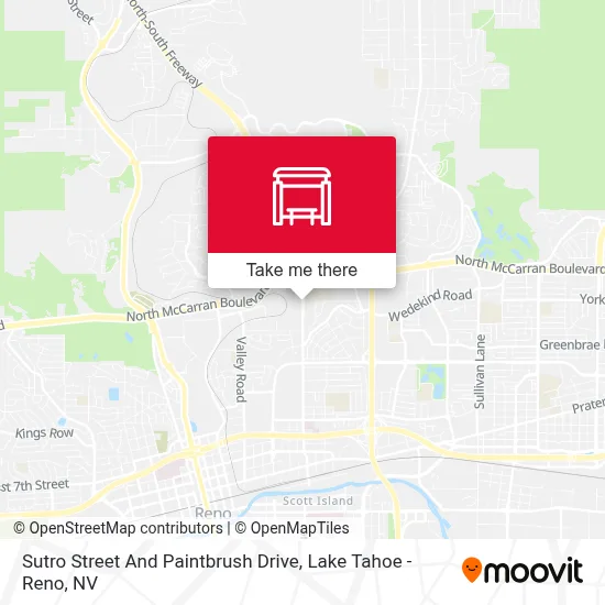 Sutro Street And Paintbrush Drive map