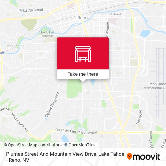 Plumas Street And Mountain View Drive map