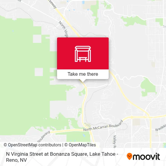 N Virginia Street at Bonanza Square map