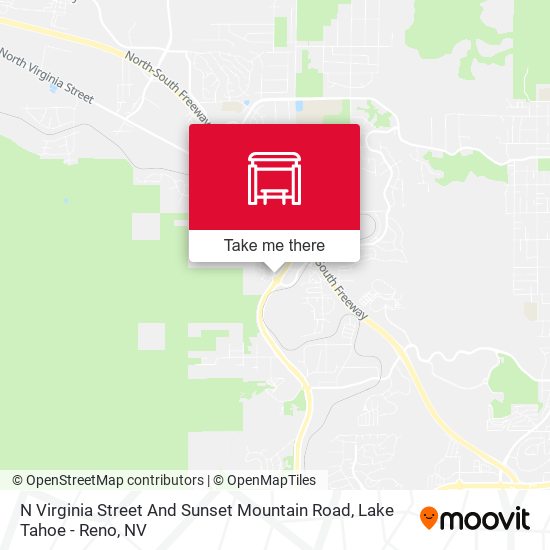 N Virginia Street And Sunset Mountain Road map