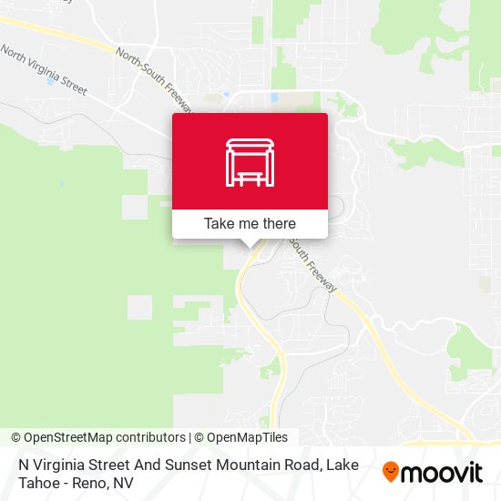 N Virginia Street And Sunset Mountain Road map