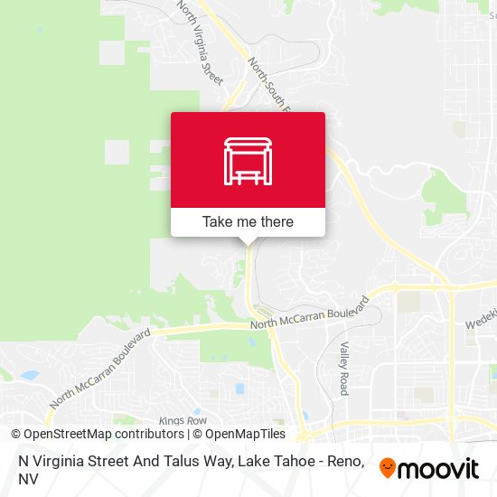 N Virginia Street And Talus Way map