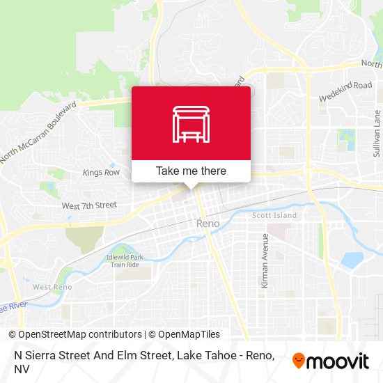 N Sierra Street And Elm Street map