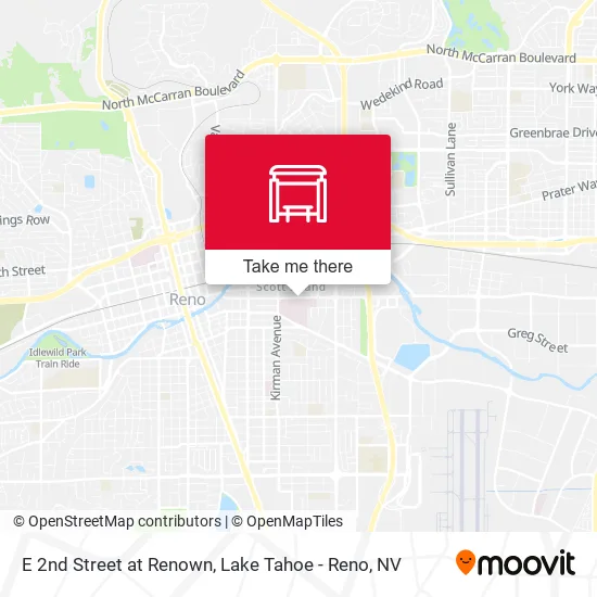 E 2nd Street at Renown map