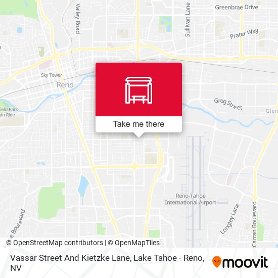 Mapa de Vassar Street And Kietzke Lane