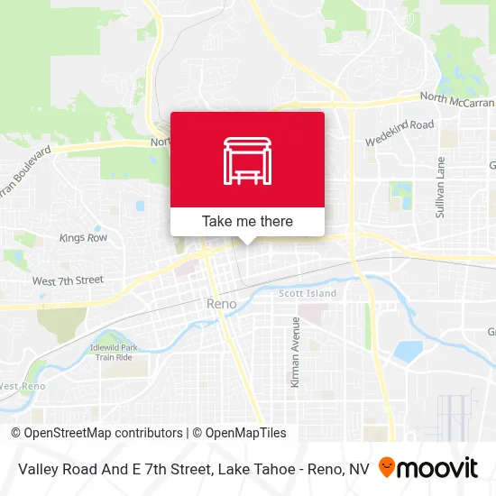 Valley Road And E 7th Street map