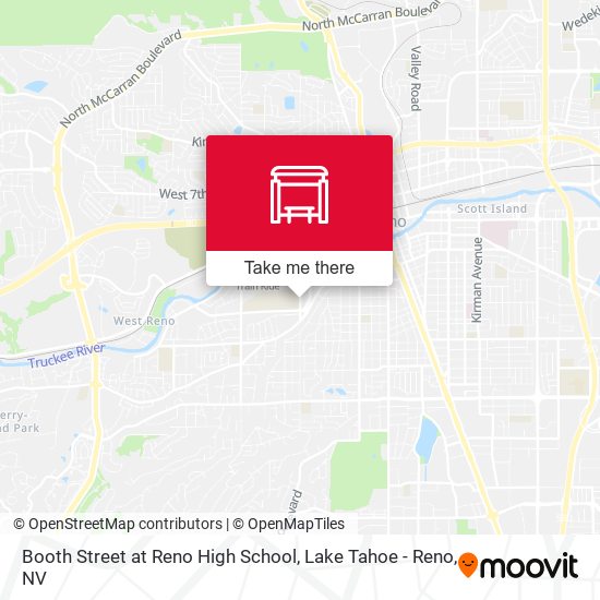 Booth Street at Reno High School map