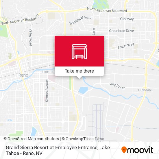 Grand Sierra Resort at Employee Entrance map