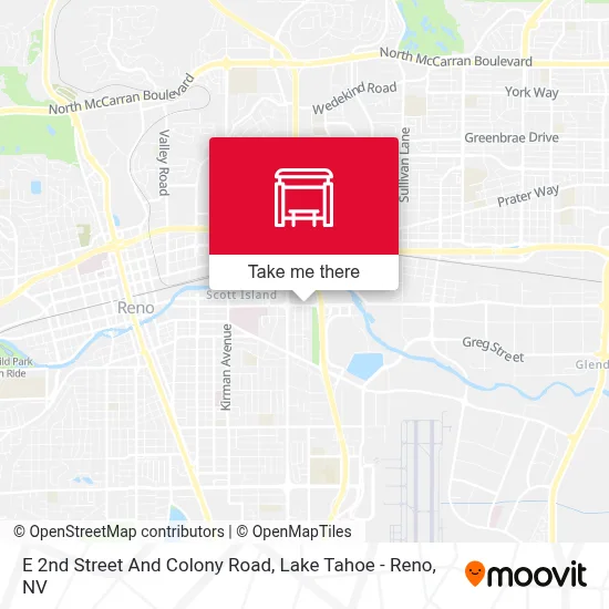 E 2nd Street And Colony Road map