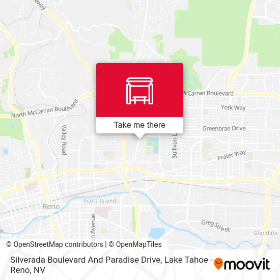 Silverada Boulevard And Paradise Drive map