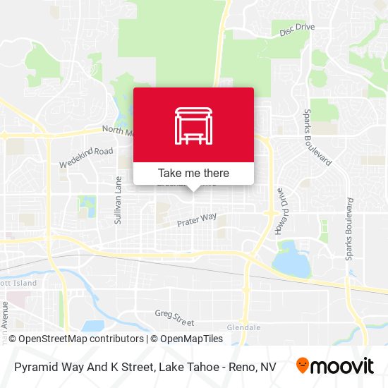Mapa de Pyramid Way And K Street