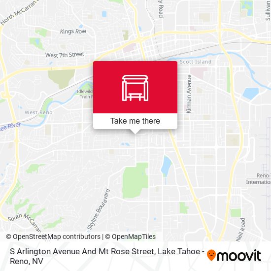 S Arlington Avenue And Mt Rose Street map