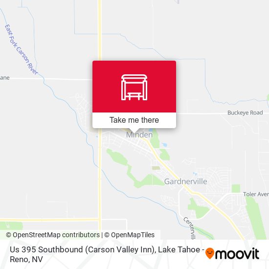 Mapa de Us 395 Southbound (Carson Valley Inn)
