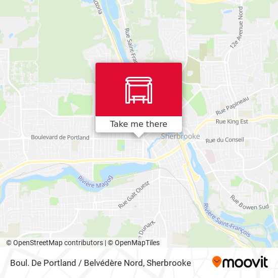 Boul. De Portland / Belvédère Nord map