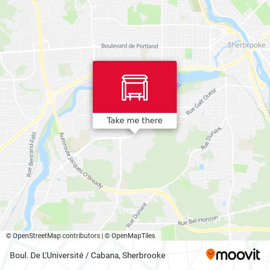 Boul. De L'Université / Cabana map