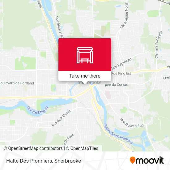 Halte Des Pionniers map