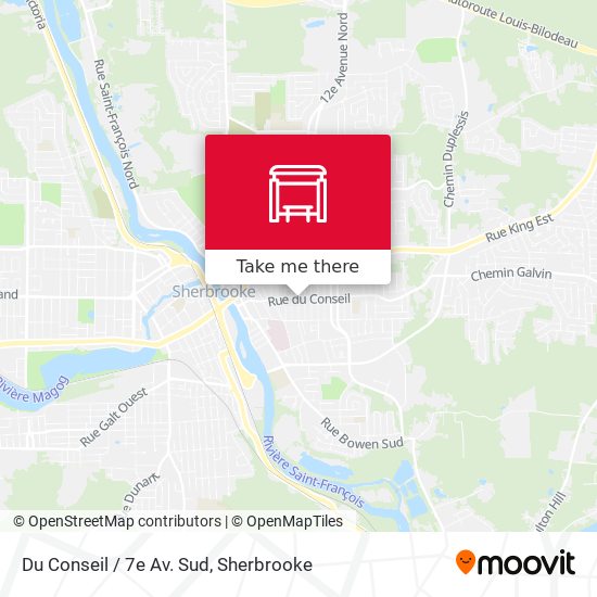 Du Conseil / 7e Av. Sud map