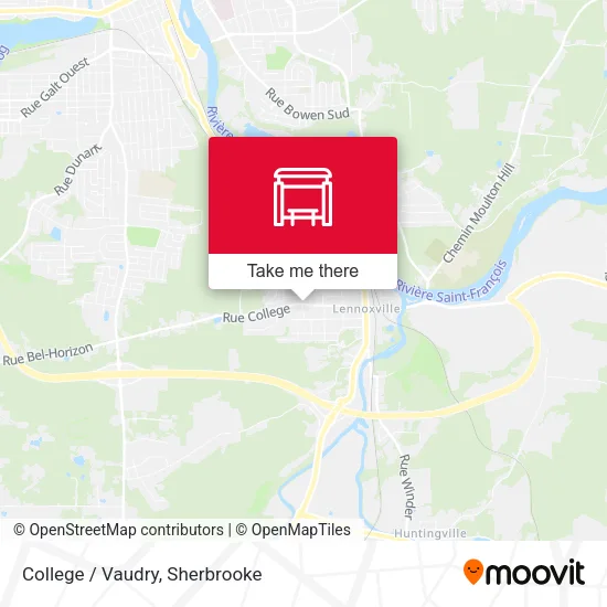 College / Vaudry map