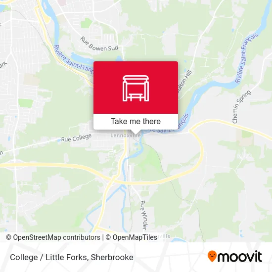 College / Little Forks map