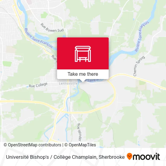 Université Bishop's / Collège Champlain map