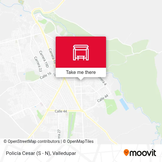 Policía Cesar (S - N) map