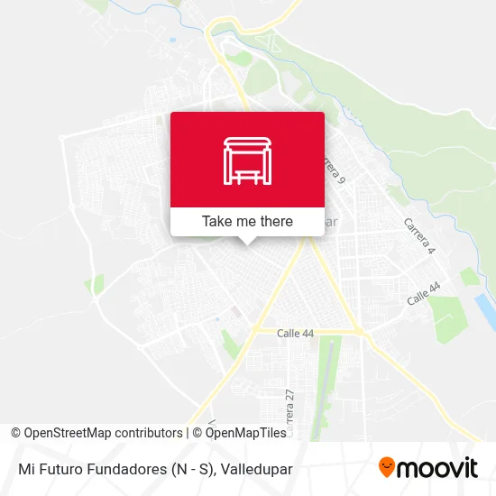 Mi Futuro Fundadores (N - S) map