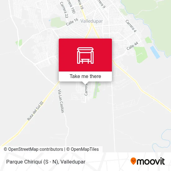 Parque Chiriquí (S - N) map