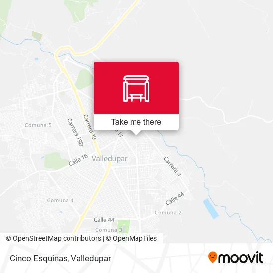 Mapa de Cinco Esquinas