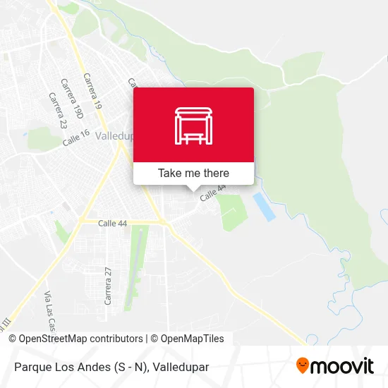 Parque Los Andes (S - N) map