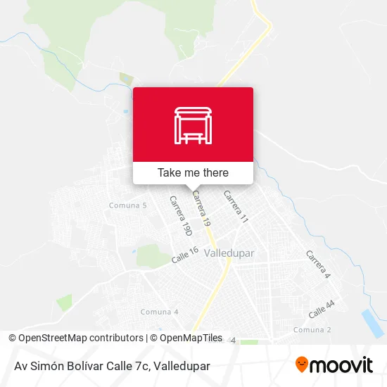 Mapa de Av Simón Bolívar Calle 7c
