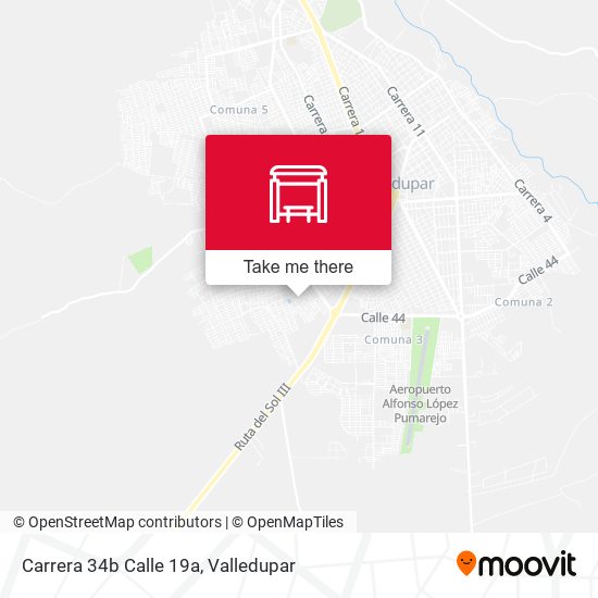 Carrera 34b Calle 19a map