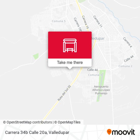 Carrera 34b Calle 20a map