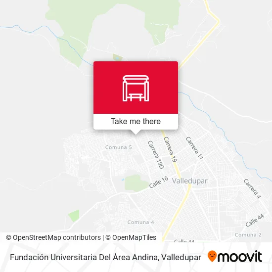 Mapa de Fundación Universitaria Del Área Andina