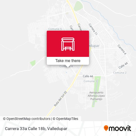 Carrera 33a Calle 18b map