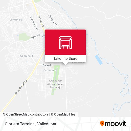 Glorieta Terminal map