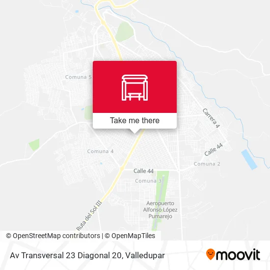 Mapa de Av Transversal 23 Diagonal 20