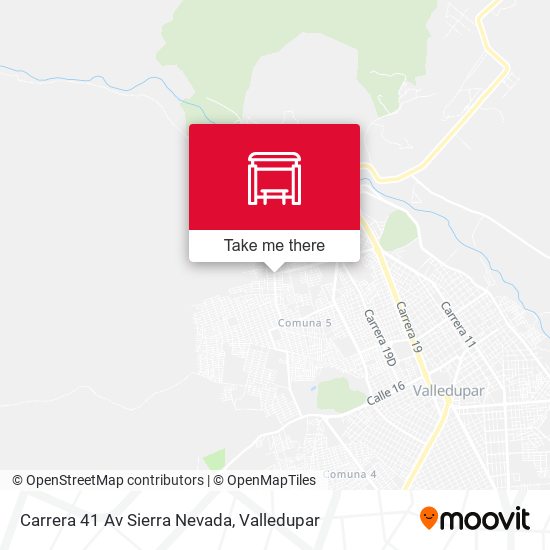 Carrera 41 Av Sierra Nevada map