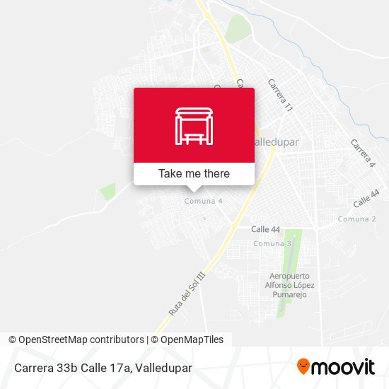 Carrera 33b Calle 17a map