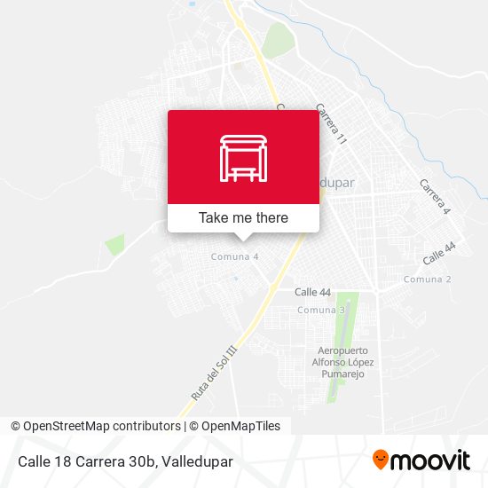 Calle 18 Carrera 30b map