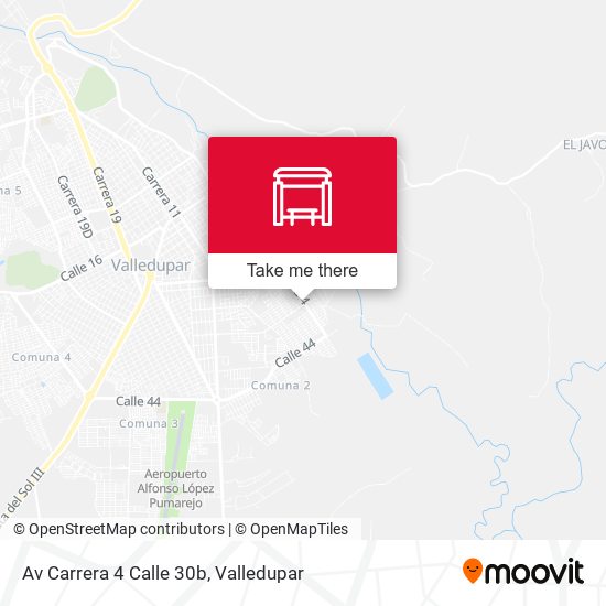 Av Carrera 4 Calle 30b map